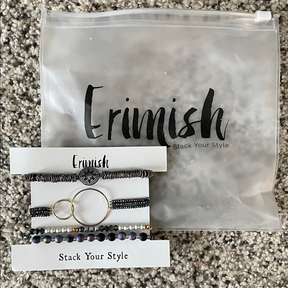 Erimish Black and Gold Bracelet Trio